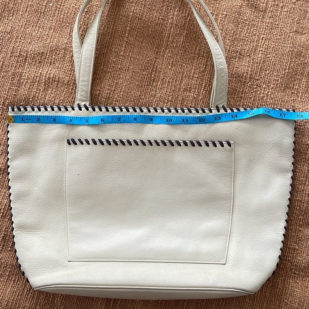 YSL Vintage Pebble Leather Tote Style With Stitching Detail Bag MA100 - Picture 10 of 12